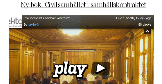 Debatt om civilsamhällets utveckling